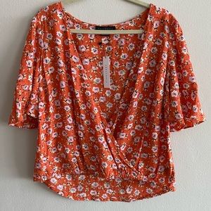 Derona Floral Surplice Top